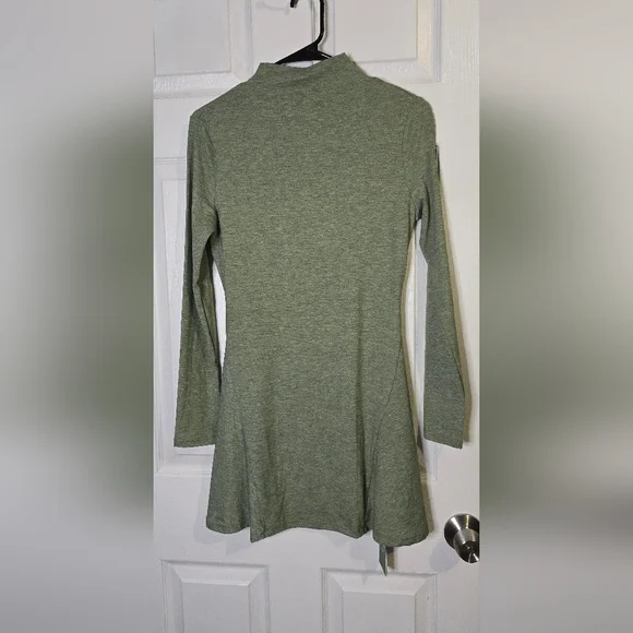 Halara Stand Collar Long Sleeve Mini Casual Dress (No Shorts) - Picture 4 of 5